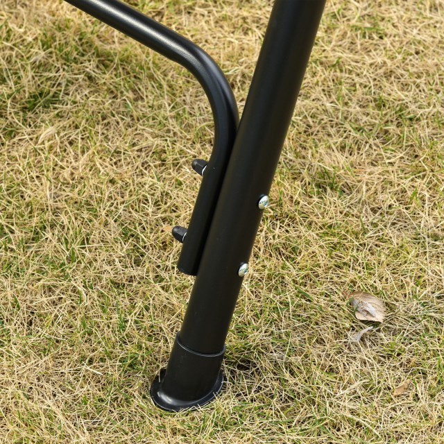 Outsunny Garden Swing Terrace 3 θέσεων με ρυθμιζόμενο μεταλλικό κουβούκλιο και Texteline 172x110x155cm, καφέ 84A-181BN