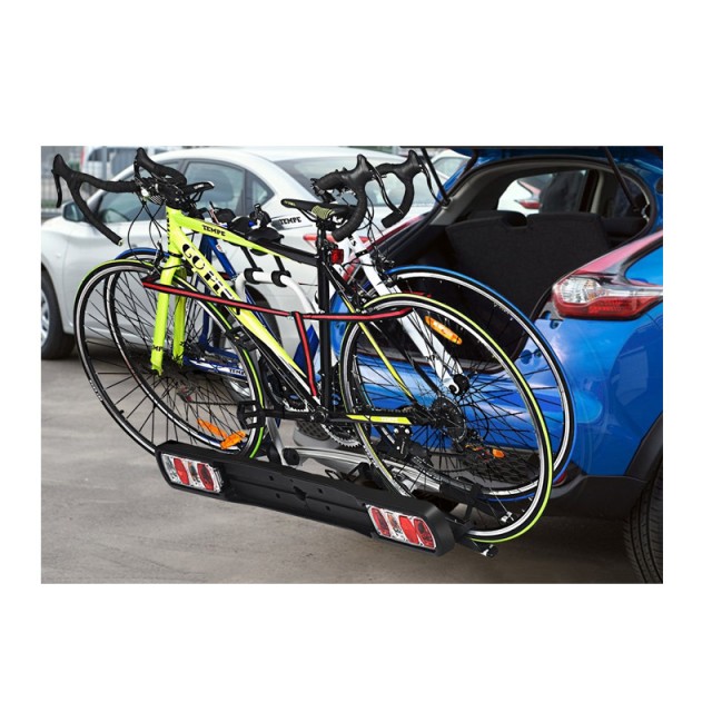 Βάση Κοτσαδόρου Αυτοκινήτου 2 Ποδηλάτων με Πίσω Φώτα Ασφαλείας 113 x 72 x 63 cm Costway AT5551