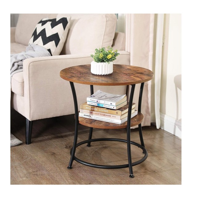 Βοηθητικό Μεταλλικό Στρογγυλό Τραπεζάκι 55 x 55 cm VASAGLE LET56BX