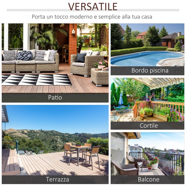 Τραπεζάκι σαλονιού Outsunny σε συνθετικό ρατάν για εξωτερικούς χώρους, κήπο, αδιάβροχη βεράντα γκρι 45x45x44cm 867-084V01GY