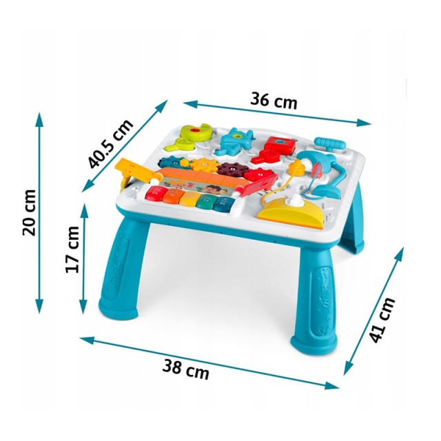 Βρεφικό Τραπεζάκι Δραστηριοτήτων με Μουσική 38 x 41.5 x 20 cm Ricokids RK-820