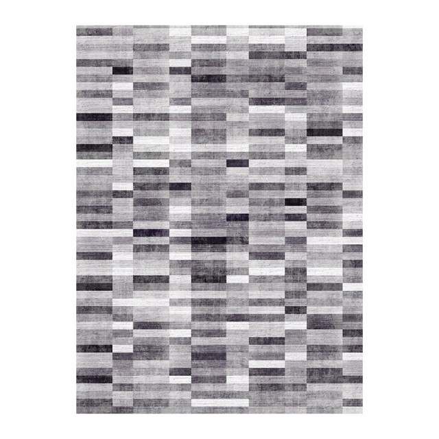 Χαλί 160 x 230 cm Χωρίς Πέλος Qube Pattern Grey Χρώματος Γκρι SPM 322011