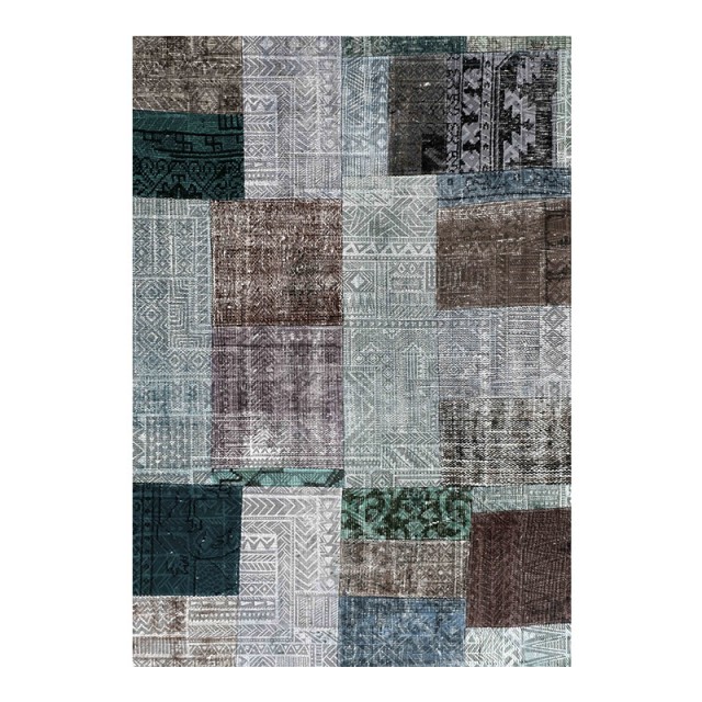 Χαλί 190 x 300 cm Χωρίς Πέλος Ethnic Χρώματος Petrol SPM