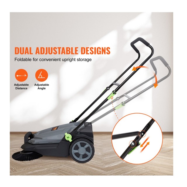 Χειροκίνητο Σάρωθρο με Κάδο 18.9 Lt VEVOR BXSQSC55JL26E5I64V0