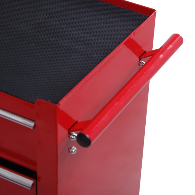 HomCom Trolley Toolbox for workshop, κόκκινο, 67,5x33x77cm E2-0004