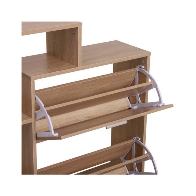 Ξύλινη Παπουτσοθήκη με 3 Ράφια 101.5 x 25.5 x 98 cm HOMCOM 837-013