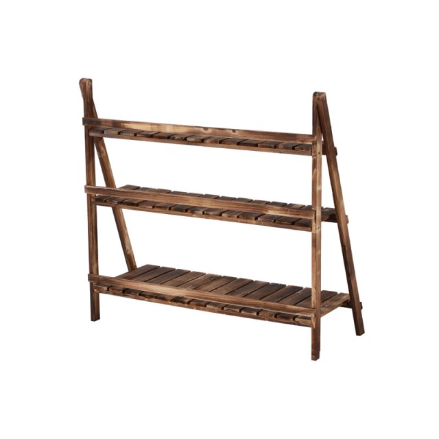 Ξύλινη Πτυσσόμενη Ζαρντινιέρα 3 Επιπέδων 100 x 37 x 93 cm Outsunny 845-113