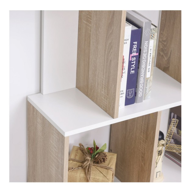 Ξύλινη Βιβλιοθήκη με 8 Ράφια 100 x 30 x 124 cm HOMCOM 836-259AK