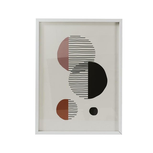 Ξύλινη Κορνίζα Τοίχου 45 x 60 cm Χρώματος Λευκό Home Deco Factory HD1977 HD1977-White