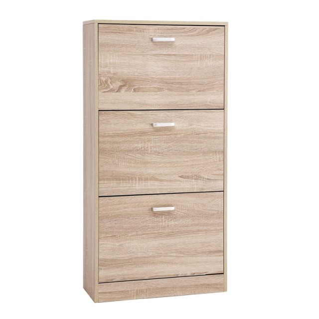 Ξύλινη Παπουτσοθήκη 60 x 24 x 120 cm Χρώματος Καφέ Ανοιχτό VASAGLE LBC03NL
