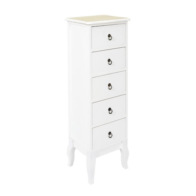 Ξύλινη Συρταριέρα με 5 Συρτάρια 34 x 30 x 100 cm Home Deco Factory HD68221