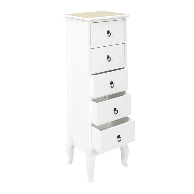 Ξύλινη Συρταριέρα με 5 Συρτάρια 34 x 30 x 100 cm Home Deco Factory HD68221