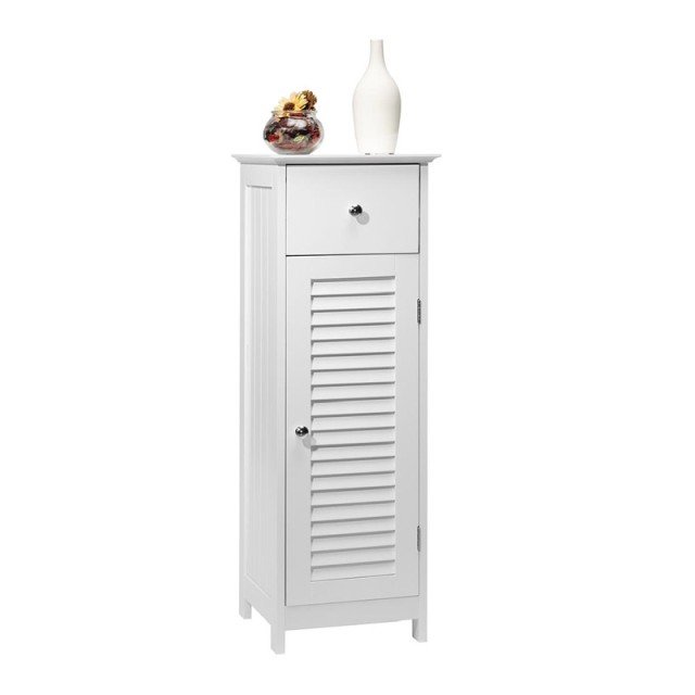 Ξύλινο Ντουλάπι Μπάνιου με 1 Συρτάρι 32 x 30 x 87 cm Bakaji 02814575