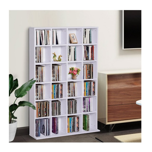 Ξύλινη Βιβλιοθήκη με 24 Ράφια 89 x 20 x 130.5 cm HOMCOM 831-040WT