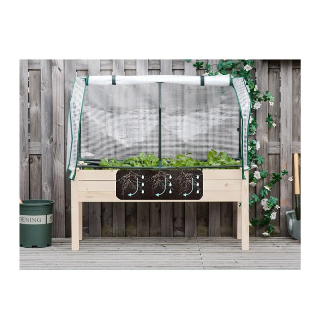 Ξύλινη Ζαρντινιέρα - Θερμοκήπιο 121 x 55 x 117 cm Outsunny 845-364