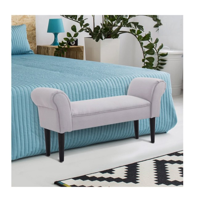 Ξύλινο Ανάκλιντρο 102 x 31 x 51 cm Χρώματος Γκρι HOMCOM 831-135GY