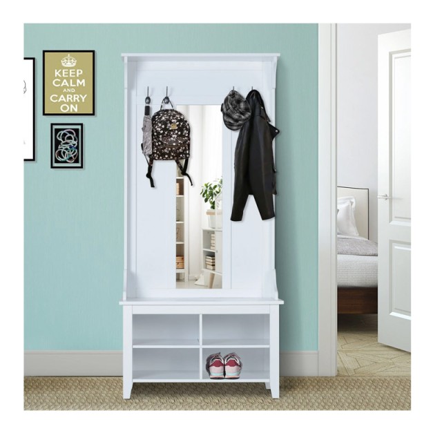 Ξύλινο Έπιπλο Εισόδου με Καθρέπτη 80 x 40 x 170 cm HOMCOM 831-226