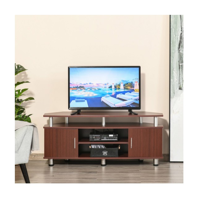Ξύλινο Έπιπλο Τηλεόρασης 120 x 39.5 x 52 cm Χρώματος Καφέ HOMCOM 833-324BN