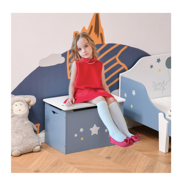 Ξύλινο Παιδικό Μπαούλο Αποθήκευσης Παιχνιδιών 55 x 34 x 35.5 cm HOMCOM 311-019