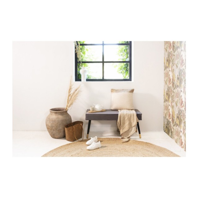 Ξύλινο Ταμπουρέ 101 x 42 x 45 cm Χρώματος Γκρι Lifa-Living 8719743325944