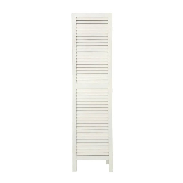 Ξύλινο Διακοσμητικό Παραβάν 120 x 2 x 170 cm Χρώματος Λευκό Atmosphera 109624A