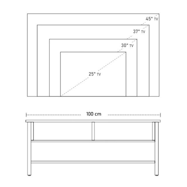 Ξύλινο Έπιπλο Τηλεόρασης 105 x 40 x 52 cm HOMCOM 833-778