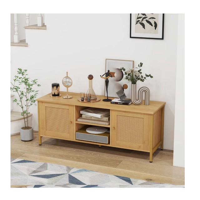 Ξύλινο Έπιπλο Τηλεόρασης 120 x 40 x 48 cm Costway HV10508OA