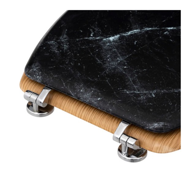 Ξύλινο Καπάκι Λεκάνης με Εφέ Μαρμάρου 36 x 42,5 cm cm 5Five Simply Smart 174791B