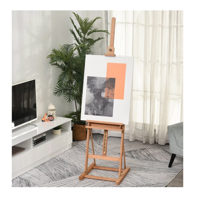 Ξύλινο Καβαλέτο Ζωγραφικής με Ρυθμιζόμενο Ύψος 53 x 50.5 x 171-230 cm Vinsetto 914-023