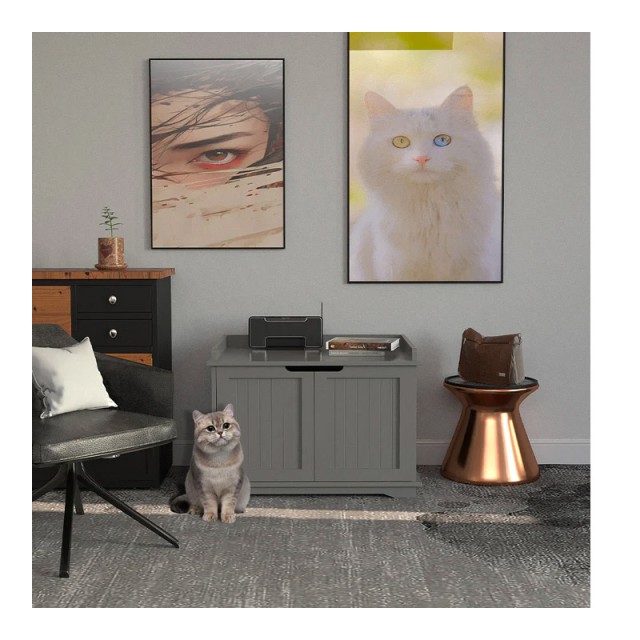 Ξύλινο Ντουλάπι για Αμμολεκάνη Γάτας 72 x 51 x 52 cm Bakaji 02839483