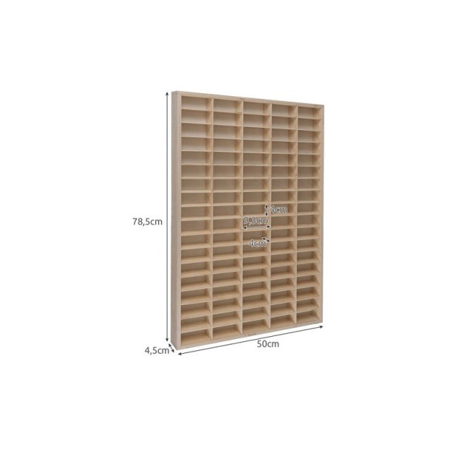 Ξύλινο Ράφι για Αυτοκινητάκια 90 Θέσεων 50 x 4.5 x 78.5 cm Kruzzel 21997