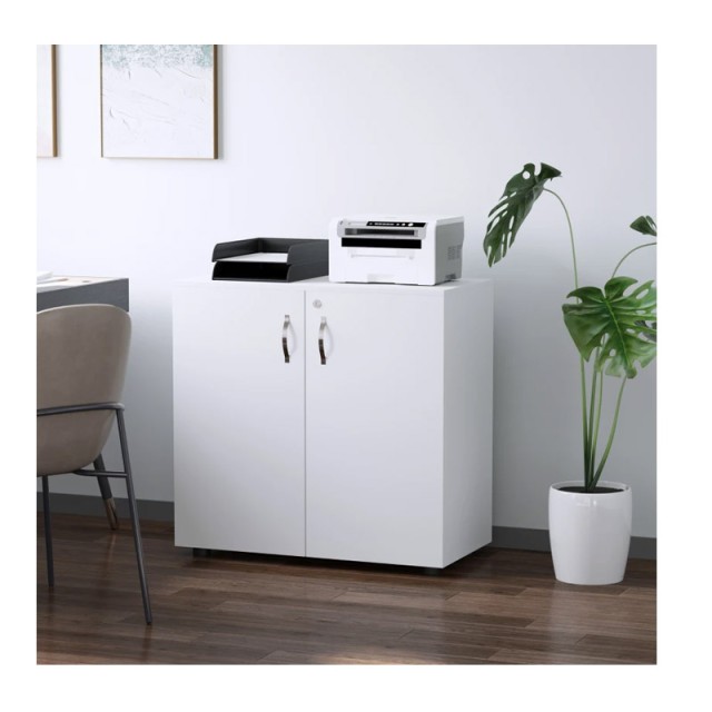 Ξύλινο Τροχήλατο Ντουλάπι Γραφείου 80 x 40 x 80 cm HOMCOM 924-018WT