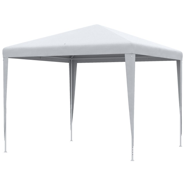 Outsunny Garden Gazebo με ατσάλινο πλαίσιο για εξωτερικούς και εσωτερικούς χώρους, 2,7x2,7m Λευκό 84C-432V00WT