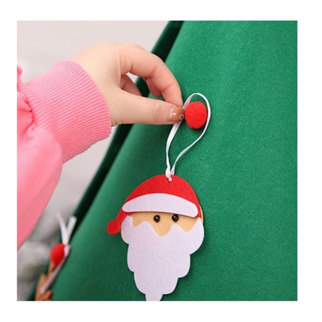 Χριστουγεννιάτικο Δέντρο από Τσόχα με 15 Στολίδια 50 x 70 cm Bakaji 02834712