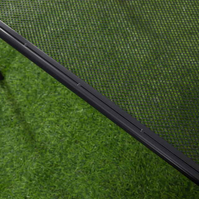 Outsunny 2θέσιος πάγκος κήπου από ατσάλι με μπράτσα, 110,5x53,5x89cm, Γκρι 84B-825