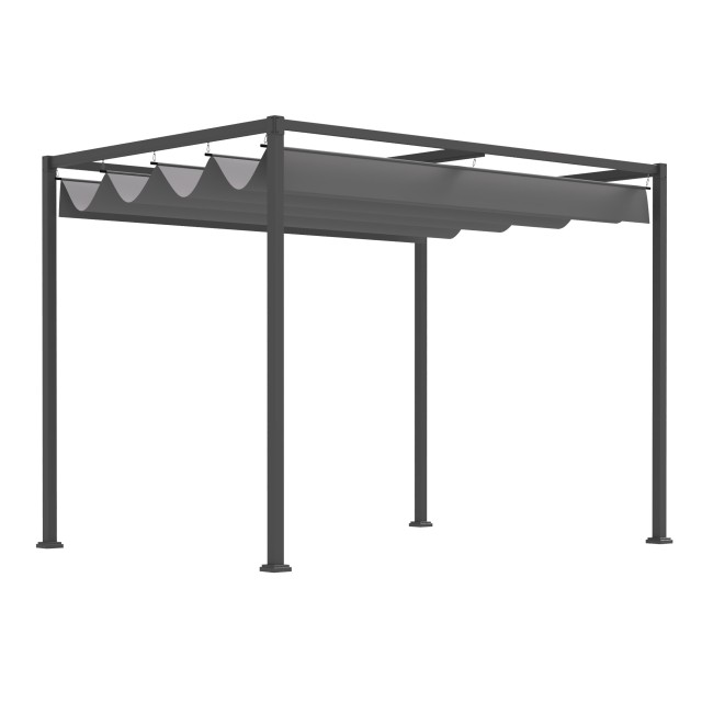 Πέργκολα Outsunny Gazebo με συρόμενο κάλυμμα για εξωτερικούς χώρους, 298 x 213 x 222 cm 84C-175