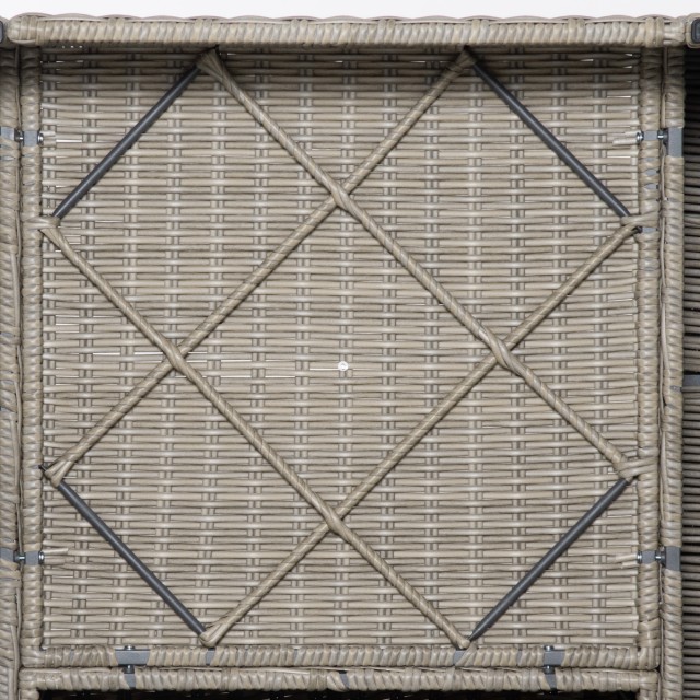 Σετ Έπιπλα Κήπου Outsunny 4 τεμαχίων σε PE Rattan, Σαλόνι εξωτερικού χώρου με 1 Καναπέ, 2 Πολυθρόνες, 1 Τραπεζάκι σαλονιού και Αποσπώμενα και Πλενόμενα Μαξιλάρια, Χακί και Μπεζ 860-211