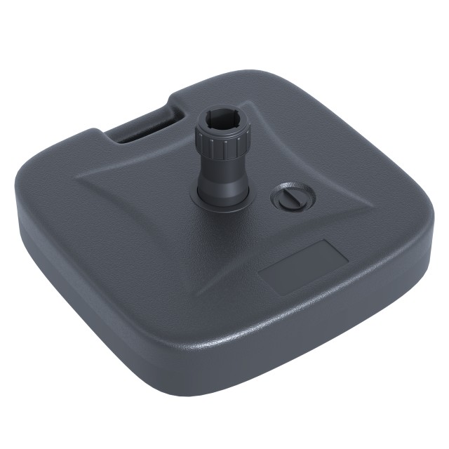 Outsunny Βάση Ομπρέλας Γεμιζόμενη με Νερό και Άμμο, HDPE, Μαύρο 46x45x26 cm 84D-050