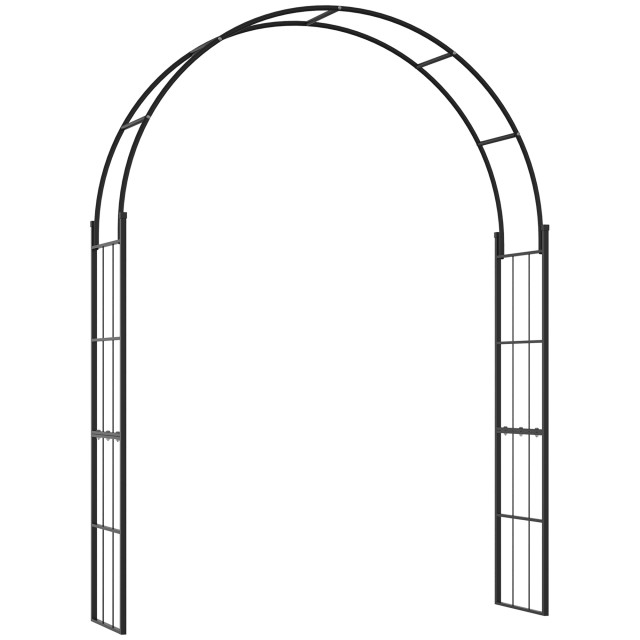 Outsunny Garden Arch για αναρριχητικά φυτά και διακοσμήσεις, μαύρο μέταλλο, 153x40x210cm 844-674V00BK
